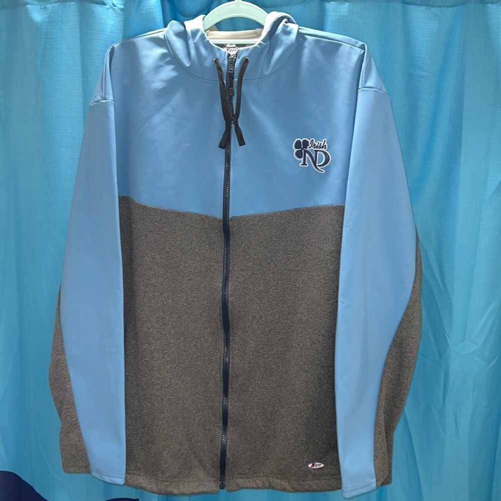 Norte Dame Stitched Jacket Blue white gray